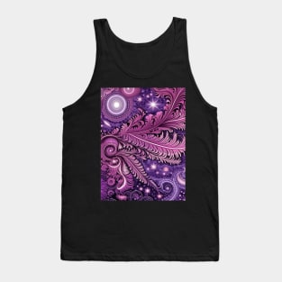 Other Worldly Designs- nebulas, stars, galaxies, planets with feathers Tank Top